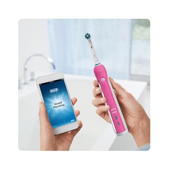 Oral B Smart 4 4000 3d White Electric Toothbrush Pink