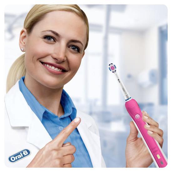 Oral B Smart 4 4000 3d White Electric Toothbrush Pink