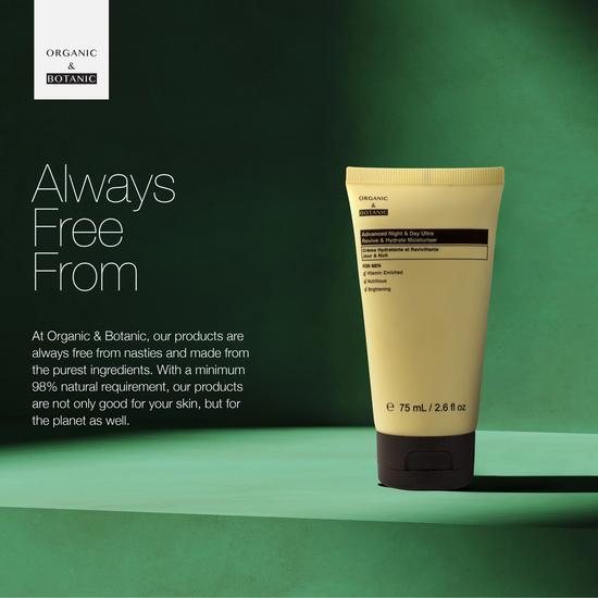 Organic & Botanic Advanced Night & Day Ultra Revive & Hydrate Moisturiser For Men 75ml