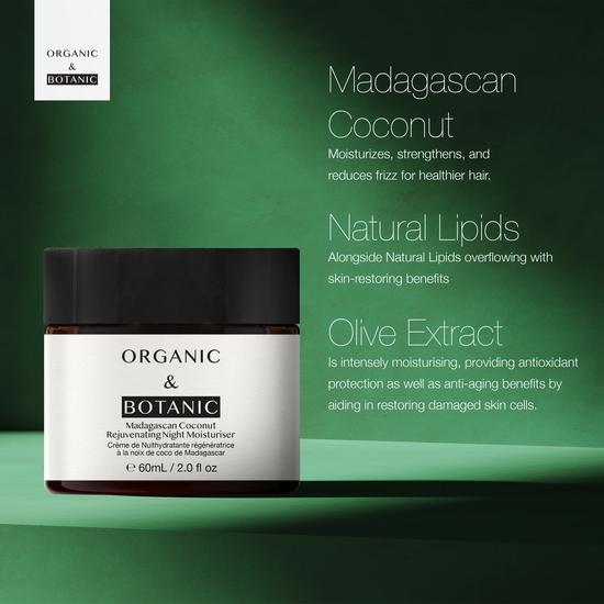 Organic & Botanic Madagascan Coconut Rejuvenating Night Moisturiser 60ml