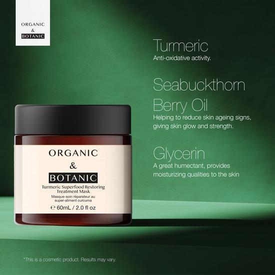 Organic & Botanic Turmeric Superfood Restoring Treatment Mask 60ml