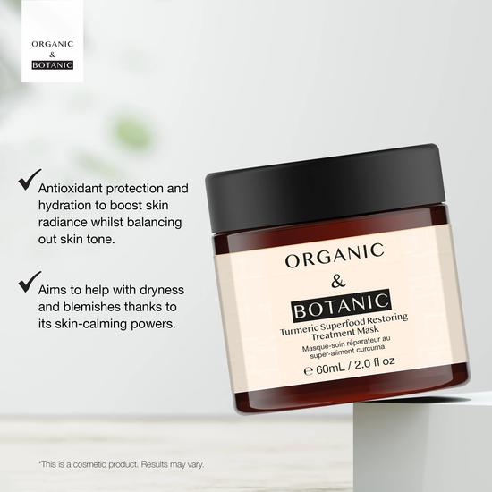 Organic & Botanic Turmeric Superfood Restoring Treatment Mask 60ml
