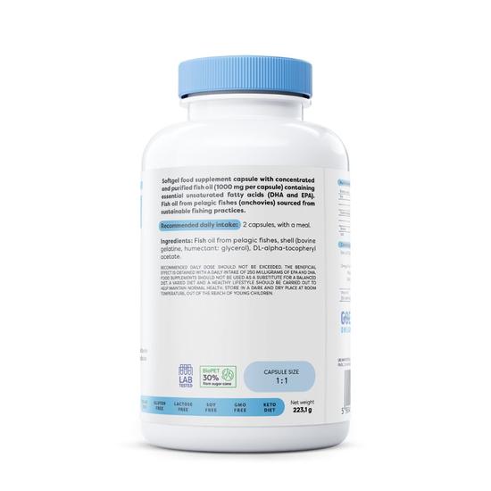 Osavi Omega-3 Fish Oil Molecularly Distilled 1000mg Softgels 60 Softgels
