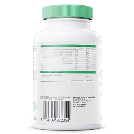 Osavi Oregano Oil Carvacrol 180mg Capsules 60 Capsules