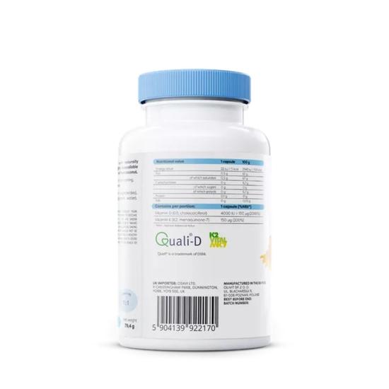 Osavi Vitamin D3 + K2 4000iu + 150mcg Softgels 60 Softgels