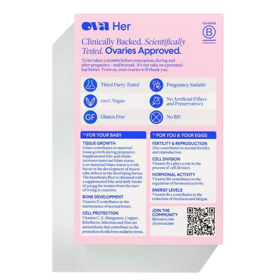 OVA OVAHer Fertility & Pregnancy Support Capsules 56 Capsules