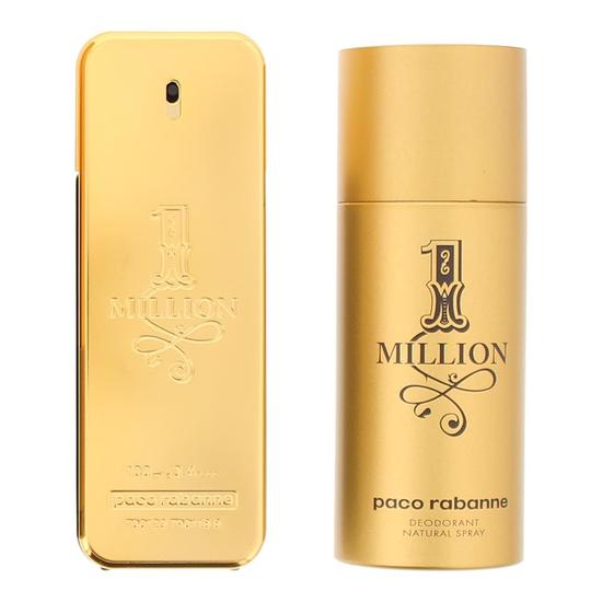 Paco Rabanne 1 Million Eau De Toilette 100ml + Deodorant Spray 150ml Gift Set 100ml
