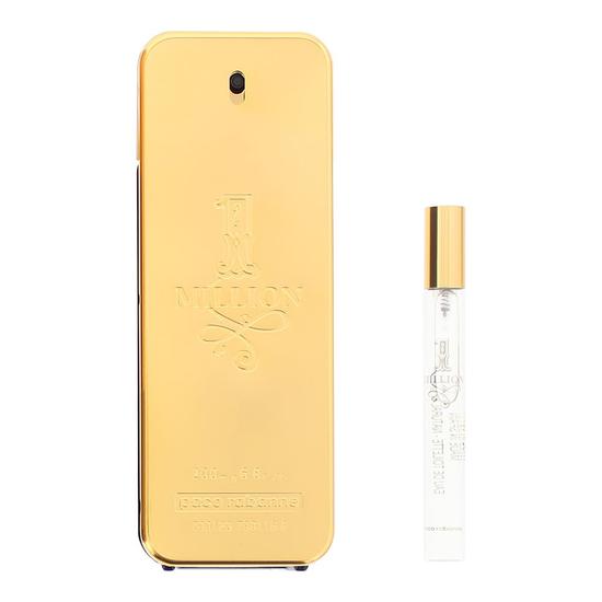 Paco Rabanne 1 Million Eau De Toilette 200ml + 10ml Travel Spray Gift Set 200ml