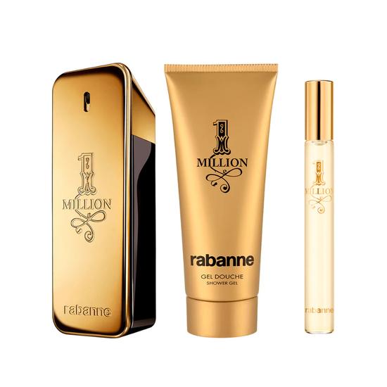 Paco Rabanne 1 Million Eau De Toilette Men's Aftershave Gift Set 100ml With 10ml Eau De Toilette & Shower Gel