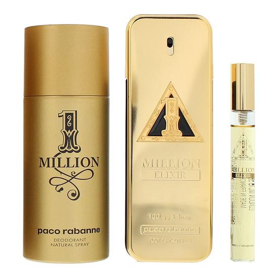 Paco Rabanne 1 Million Elixir Parfum Intense 100ml, 10ml + Deodorant Gift Set 100ml