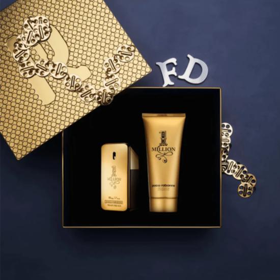 Paco Rabanne 1 Million Men's Aftershave Gift Set 50ml Eau De Toilette + 100ml Shower Gel