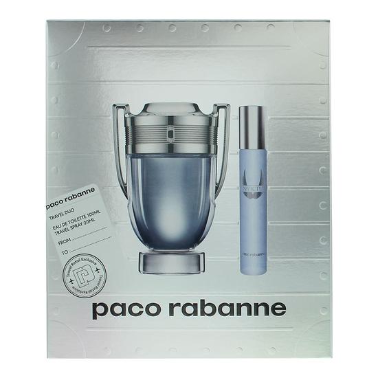 Paco Rabanne Invictus Eau De Toilette 100ml + Eau De Toilette 20ml Gift Set