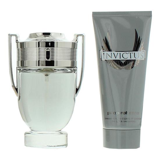 Paco Rabanne Invictus Eau De Toilette 100ml + Shower Gel 100ml Gift Set