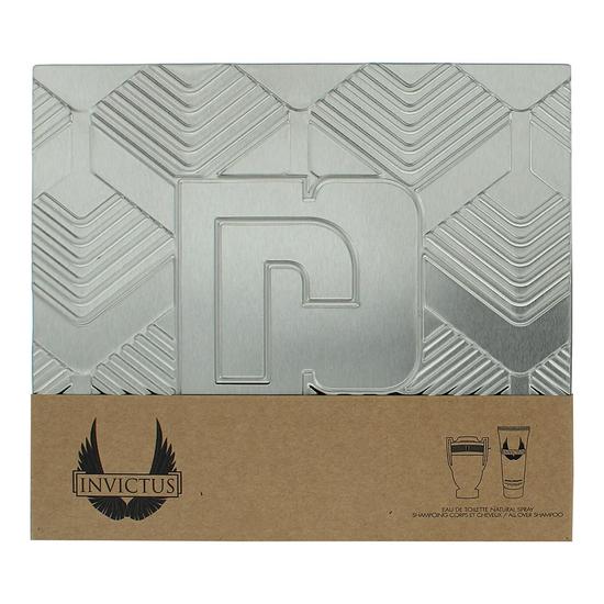Paco Rabanne Invictus Eau De Toilette 100ml + Shower Gel 100ml Gift Set