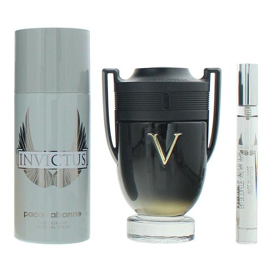 Paco Rabanne Invictus Victory Eau De Parfum 100ml, 10ml + Deodorant Gift Set Him 100ml