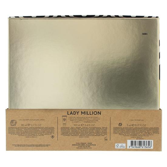 Paco Rabanne Lady Million Eau De Parfum 80ml, Eau De Parfum 5ml + Body Lotion 100ml Gift Set 80ml