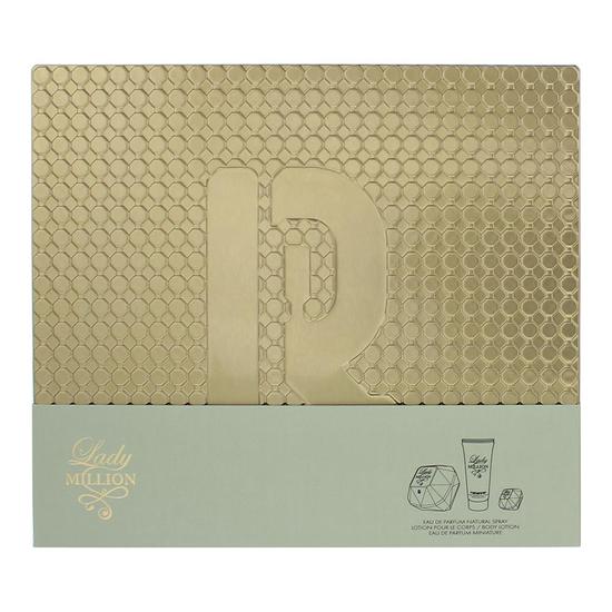 Paco Rabanne Lady Million Lady Million Eau De Parfum 80ml, 5ml + Body Lotion 100ml Gift Set 80ml