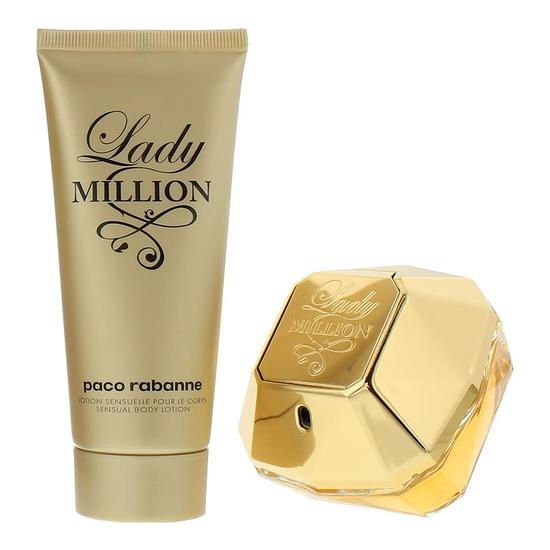 Paco Rabanne Lady Million Lady Million Eau De Parfum 80ml + Body Lotion 100ml Gift Set 80ml