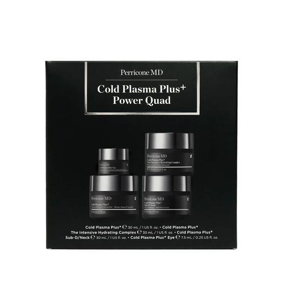 Perricone MD Cold Plasma Plus + Power Quad 30ml Advanced Serum, 30ml Hydrating Complex, 30ml Neck Treatment, 7.5ml Eye Cream