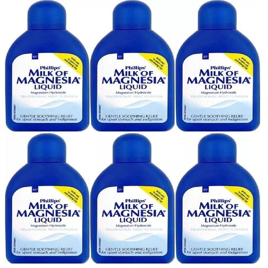 Philips Milk Of Magnesia Liquid Mint Flavour Gentle Soothing Relief 3 Pack