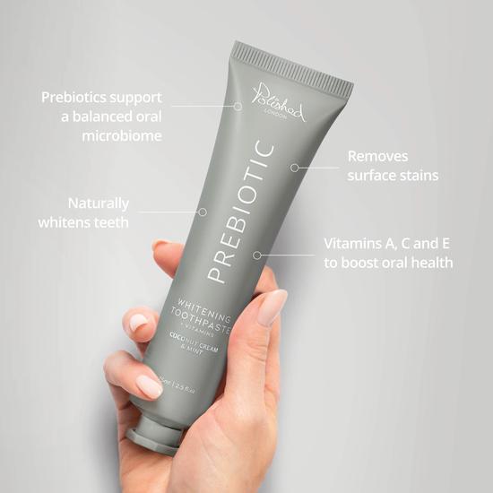 Polished London Prebiotic Whitening Toothpaste Coconut Cream + Vanilla Swirl Duo Pack