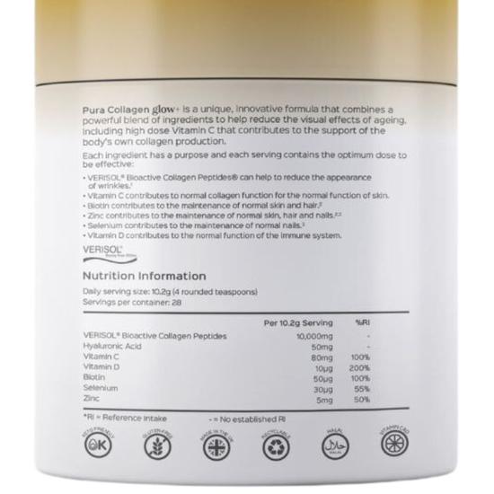 Pura Collagen Glow+ Advanced Collagen PLUS Formula 122g