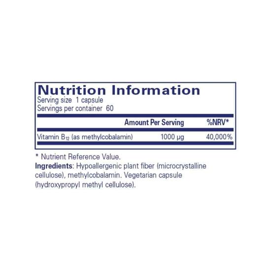 Pure Encapsulations B12methylcobalamin Capsules 60 Capsules