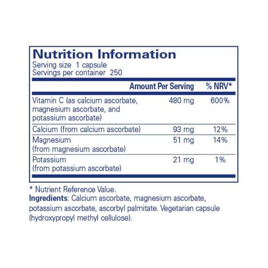 Pure Encapsulations Buffered Ascorbic Acid Capsules 90 Capsules
