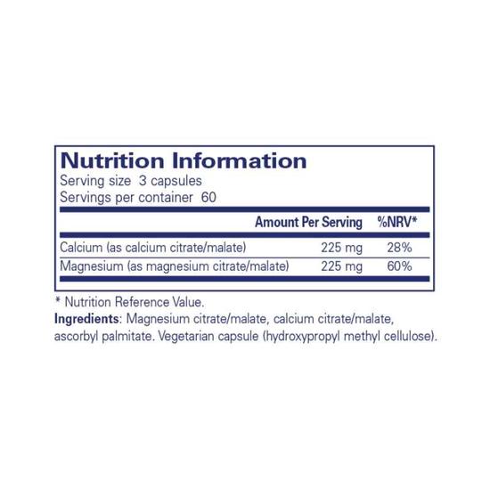 Pure Encapsulations Calcium Magnesium citrate/malate Capsules 180 Capsules