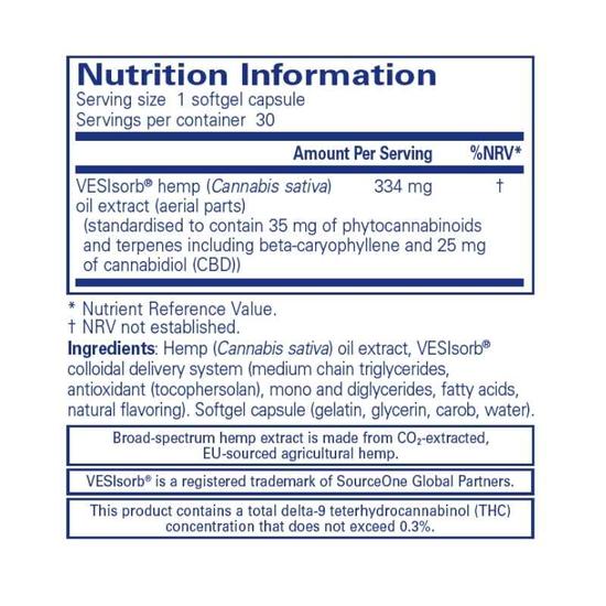 Pure Encapsulations CBD VESIsorb Capsules 30 Capsules