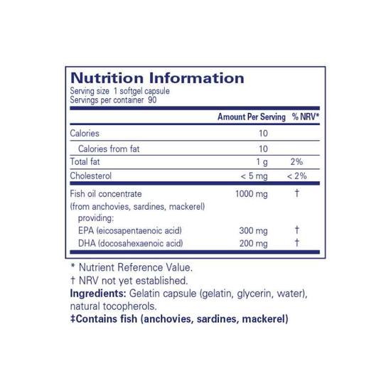 Pure Encapsulations EPA/DHA Essentials Softgels 90 Softgels