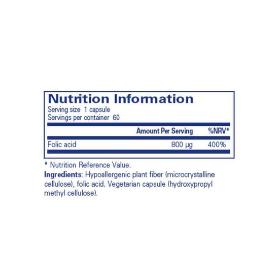 Pure Encapsulations Folic Acid Capsules 60 Capsules