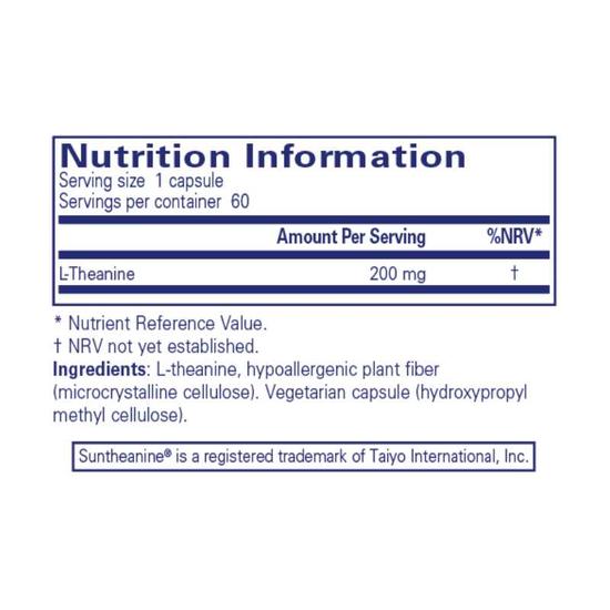 Pure Encapsulations l-Theanine Capsules 60 Capsules