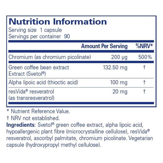 Pure Encapsulations Metabolic Xtra With Svetol Green Coffee Extract Capsules 90 Capsules