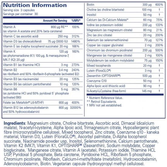 Pure Encapsulations PureGenomics UltraMultivitamin Capsules 90 Capsules