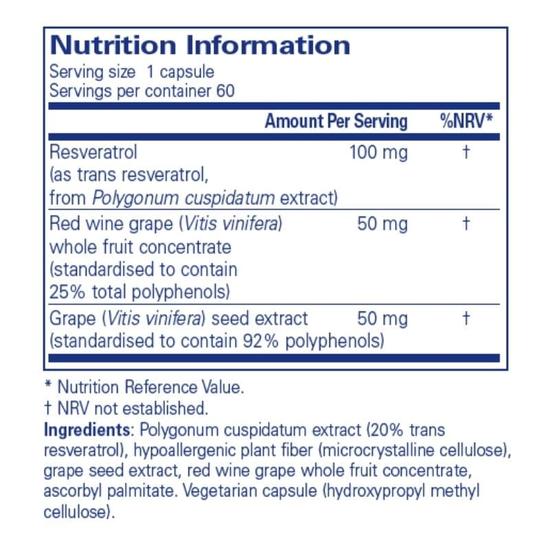 Pure Encapsulations Resveratrol Extra Capsules 60 Capsules