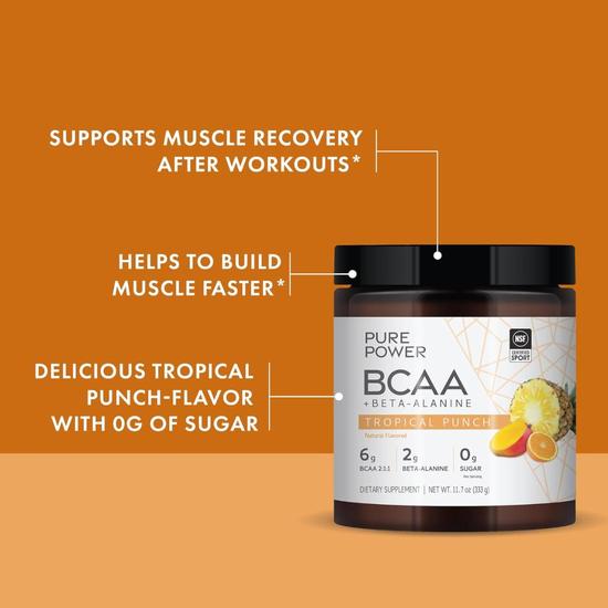 Pure Power BCAA Beta Alanine Tropical Punch 333g