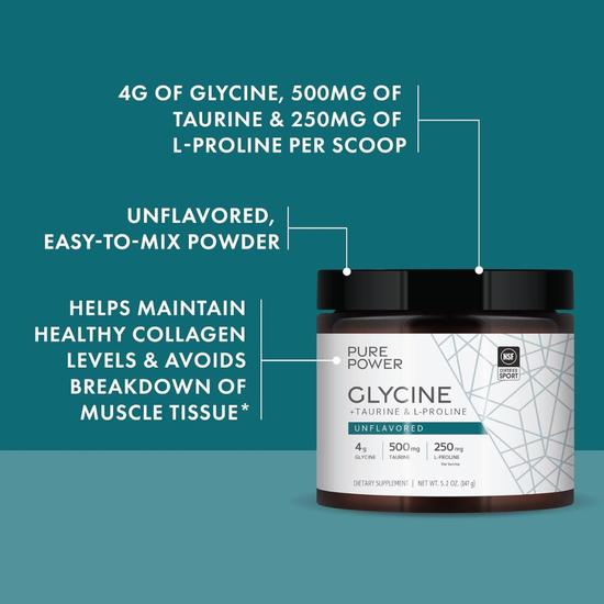 Pure Power Glycine Taurine & L-Proline Unflavored 150g