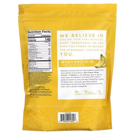 Pure Power Whey Protein Probiotics Banana 880g