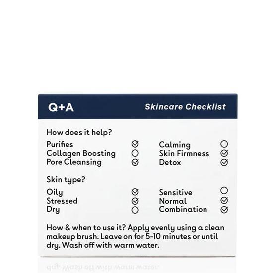 Q+A Activated Charcoal Face Mask 50g