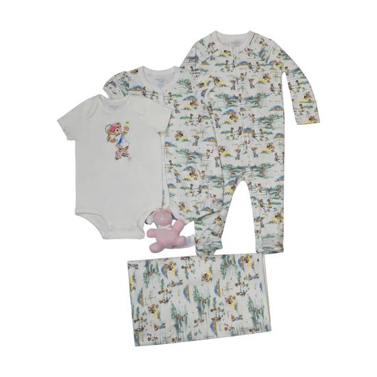 Ralph Lauren Polo Bear Cotton 5-Piece Gift Set Cream 3 Months
