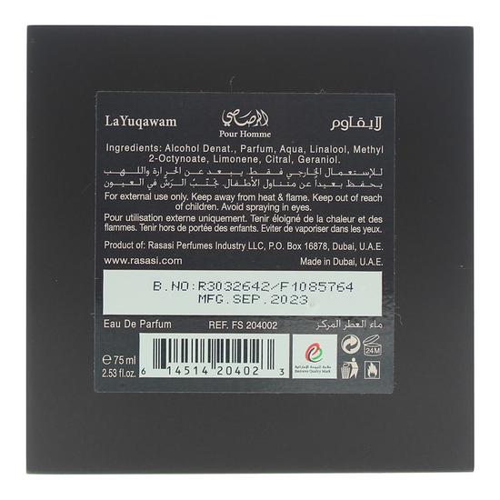 Rasasi La Yuqawam Pour Homme Eau De Parfum 75ml