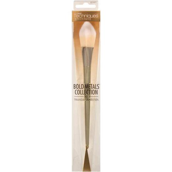 Real Techniques Bold Metals Collection 101 Triangle Foundation Brush White