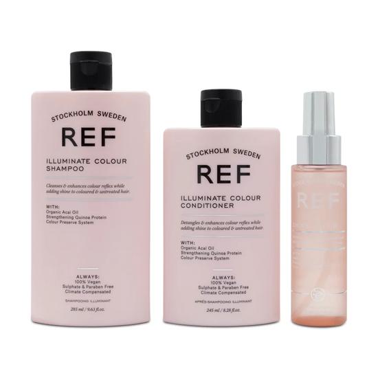 REF Illuminate Colour Hair Care Gift Set Shampoo & Conditioner & Shine Elixir