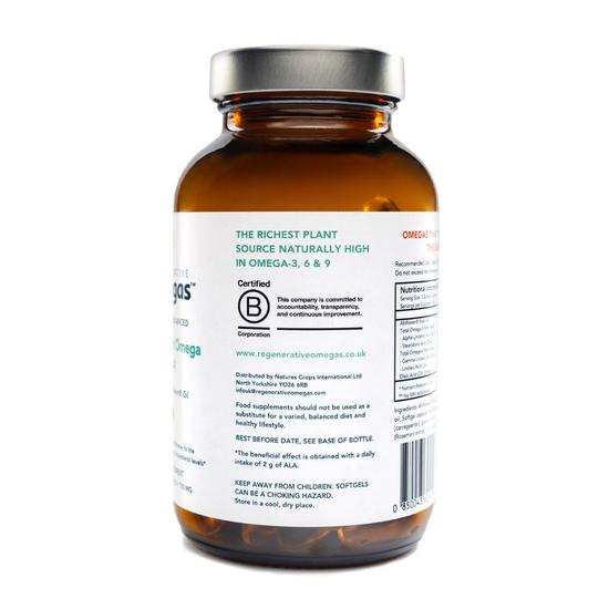 Regenerative Omegas Vegan Omega 3-6-9 Capsules 120 Capsules