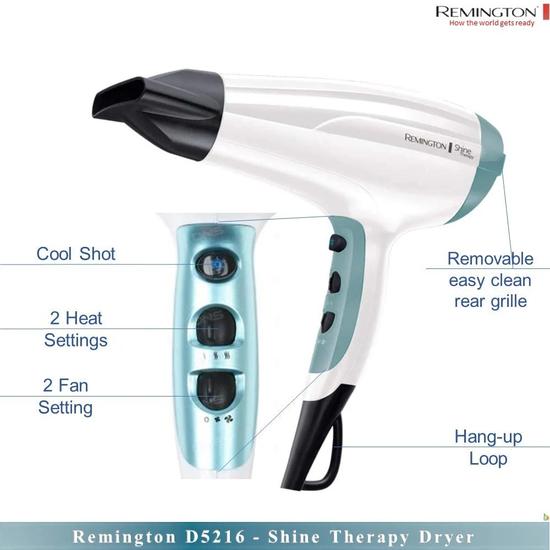 Remington Shine Therapy Hair Dryer D5216 Black