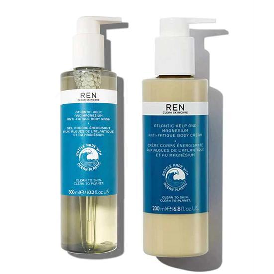 REN A Gift For Every Body Set Atlantic Kelp & Magnesium Anti-Fatigue Body Wash + Body Cream