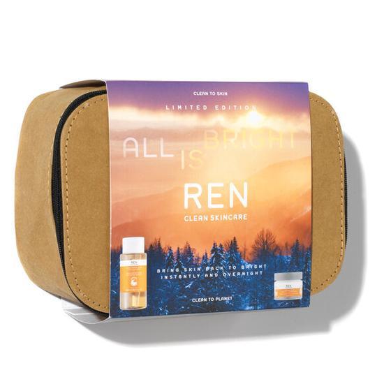 REN All Is Bright Tonic & Overnight Cream Set