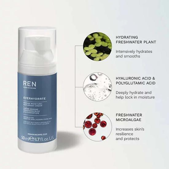 REN Everhydrate Marine Moisture-Replenish Cream 50ml