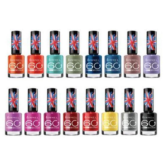 Rimmel Assorted 60 Second Rita Ora Super Shine Nail Polish Pack Of 8